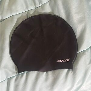 Sporti Black Swim Cap